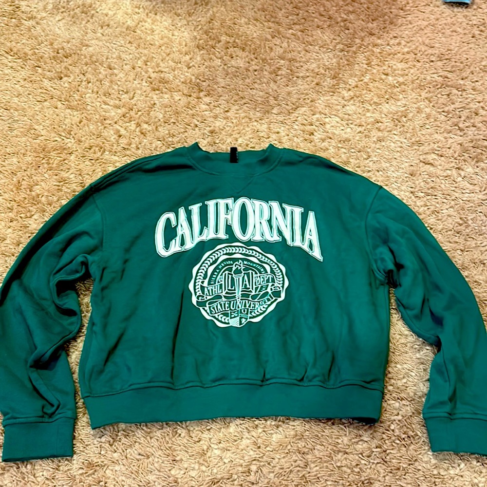 Sweatshirt, cropped, crew neck
